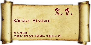 Kárász Vivien névjegykártya
