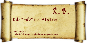 Kárász Vivien névjegykártya