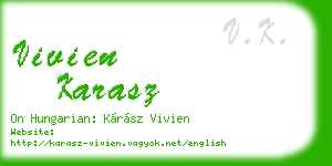 vivien karasz business card